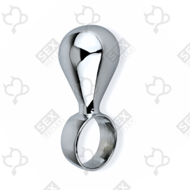 Анальна пробка з кільцем-тримачем Steel Pear