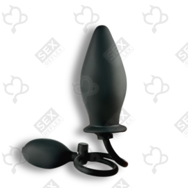 Анальна пробка-розширювач з грушею Silicone Twilight